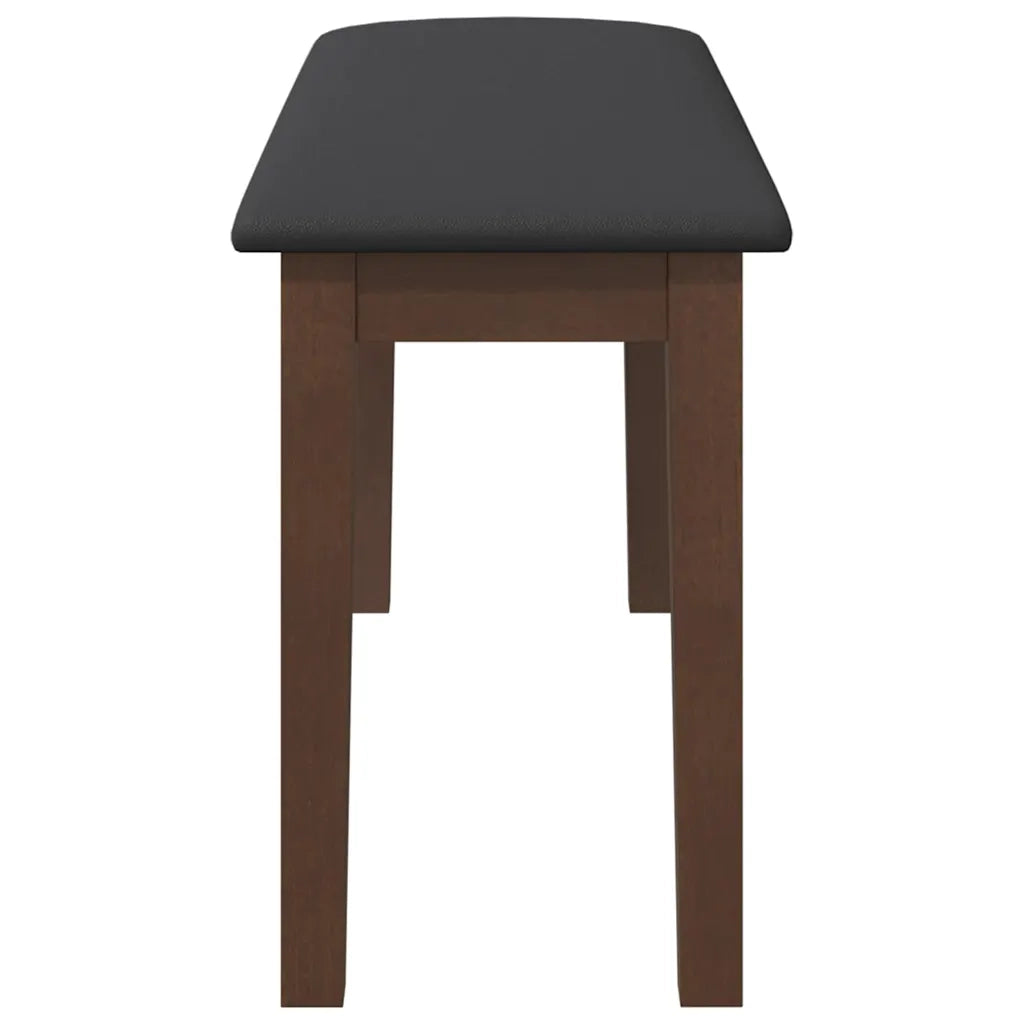 Panca 90 cm Marrone in Legno Massello di Hevea 4102593
