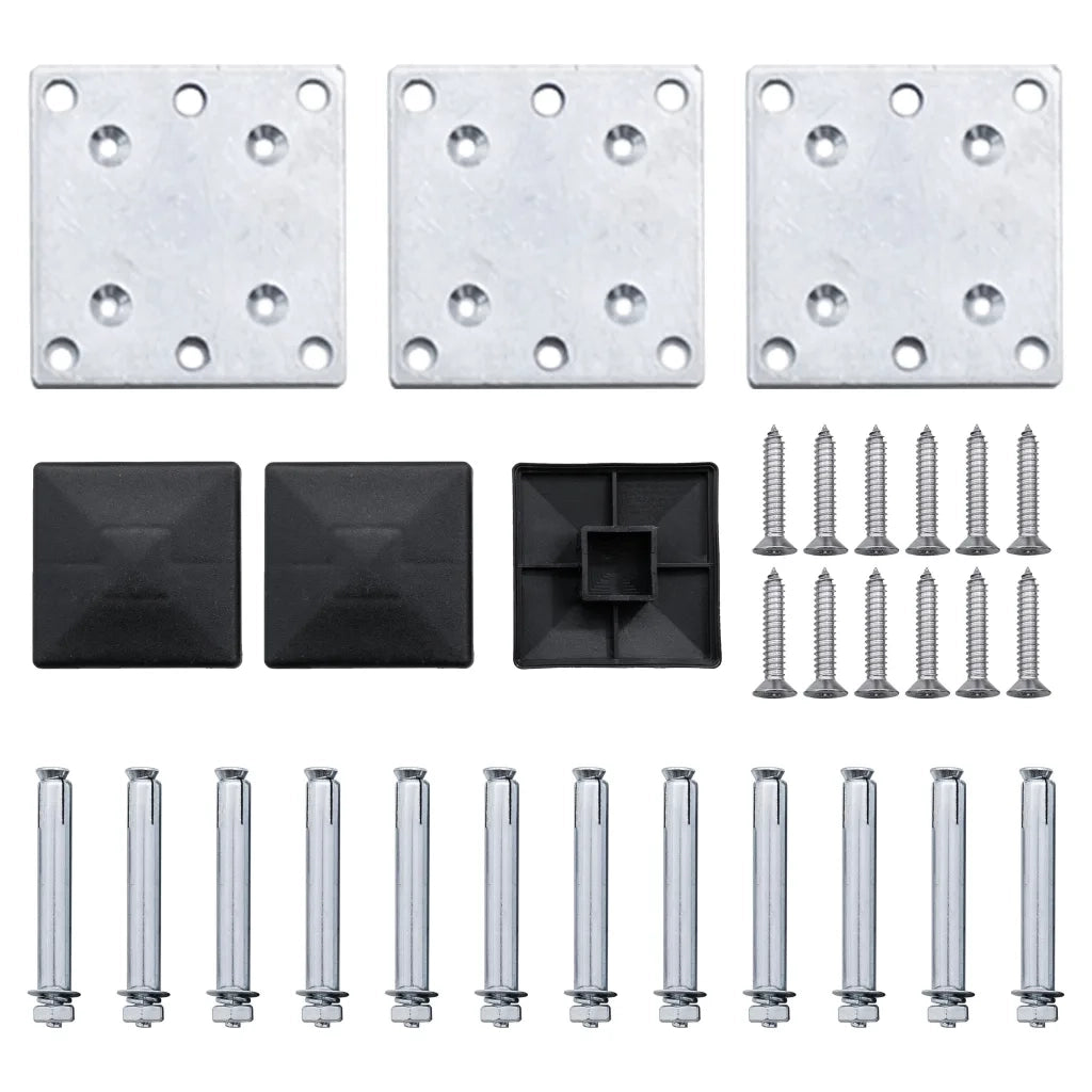 Set Pannello di Recinzione in WPC 353x146 cm Grigio   cod mxl 22536