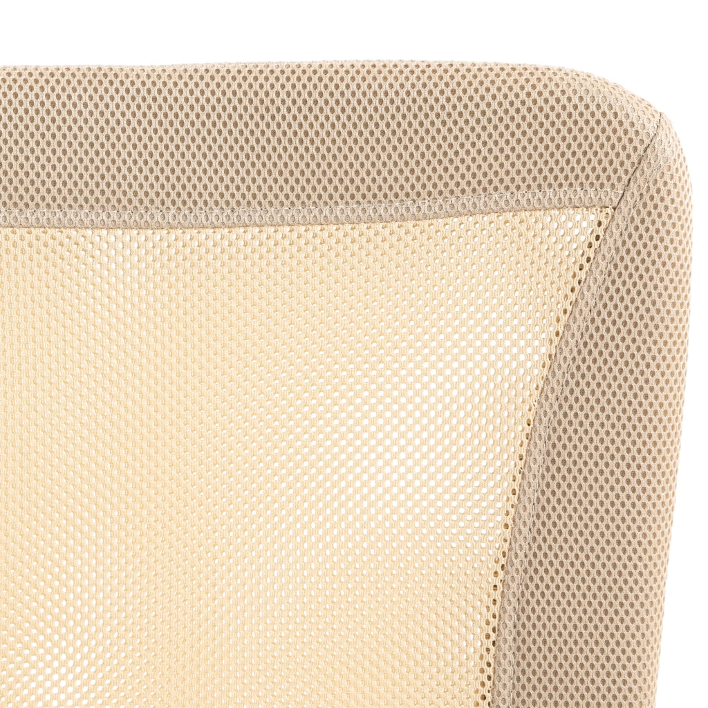 Sedia da ufficio ergonomica ¨C zephmum ¨C altezza regolabile, gambe cromate, rivestimento in rete beige