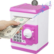Cassa di Risparmio Elettronica - Pinautomaat con Password e Chiave Segreta per Bambini con Prompito di Voce in Bianco e Rosso