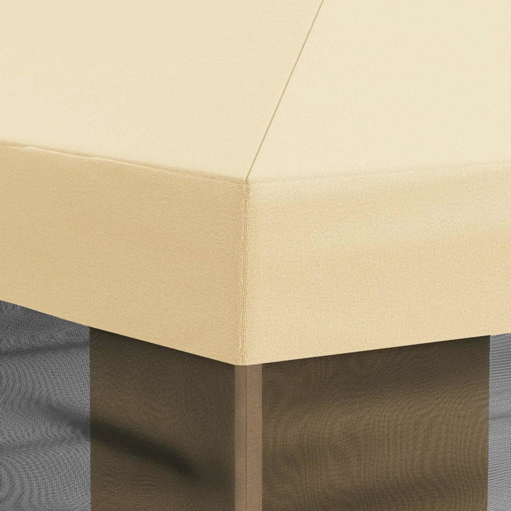 Copertura Gazebo con Pareti Laterali Crema 600,5 x 300,5 cm 900436