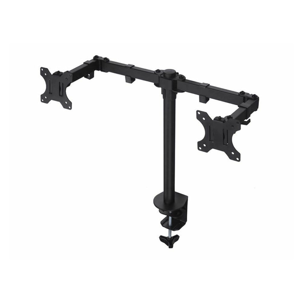 Trade Shop - Supporto Staffa Montaggio Per Doppio Monitor Tv Da Scrivania Da 15" A 27" 16kg -