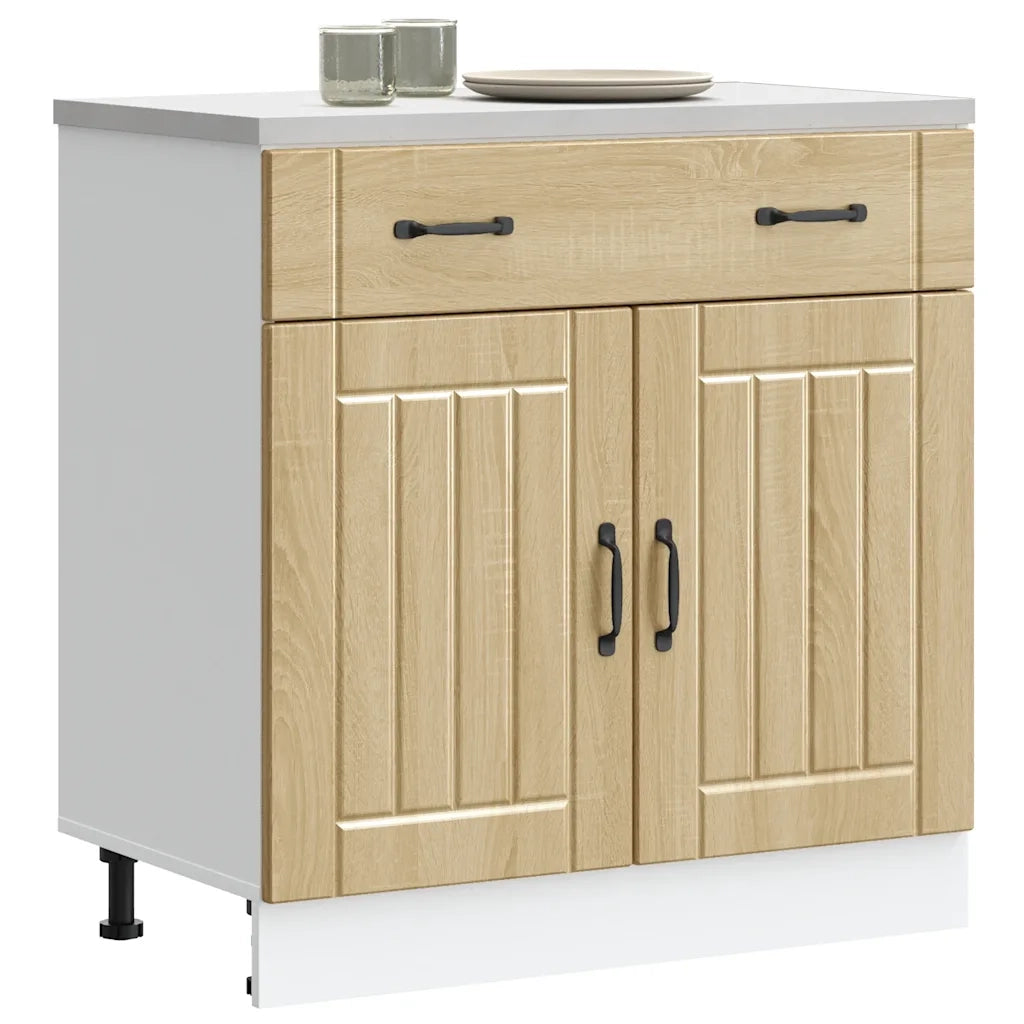 Base da Cucina-Mobile Base da Cucina Lucca Rovere Sonoma in Legno Multistrato 807964