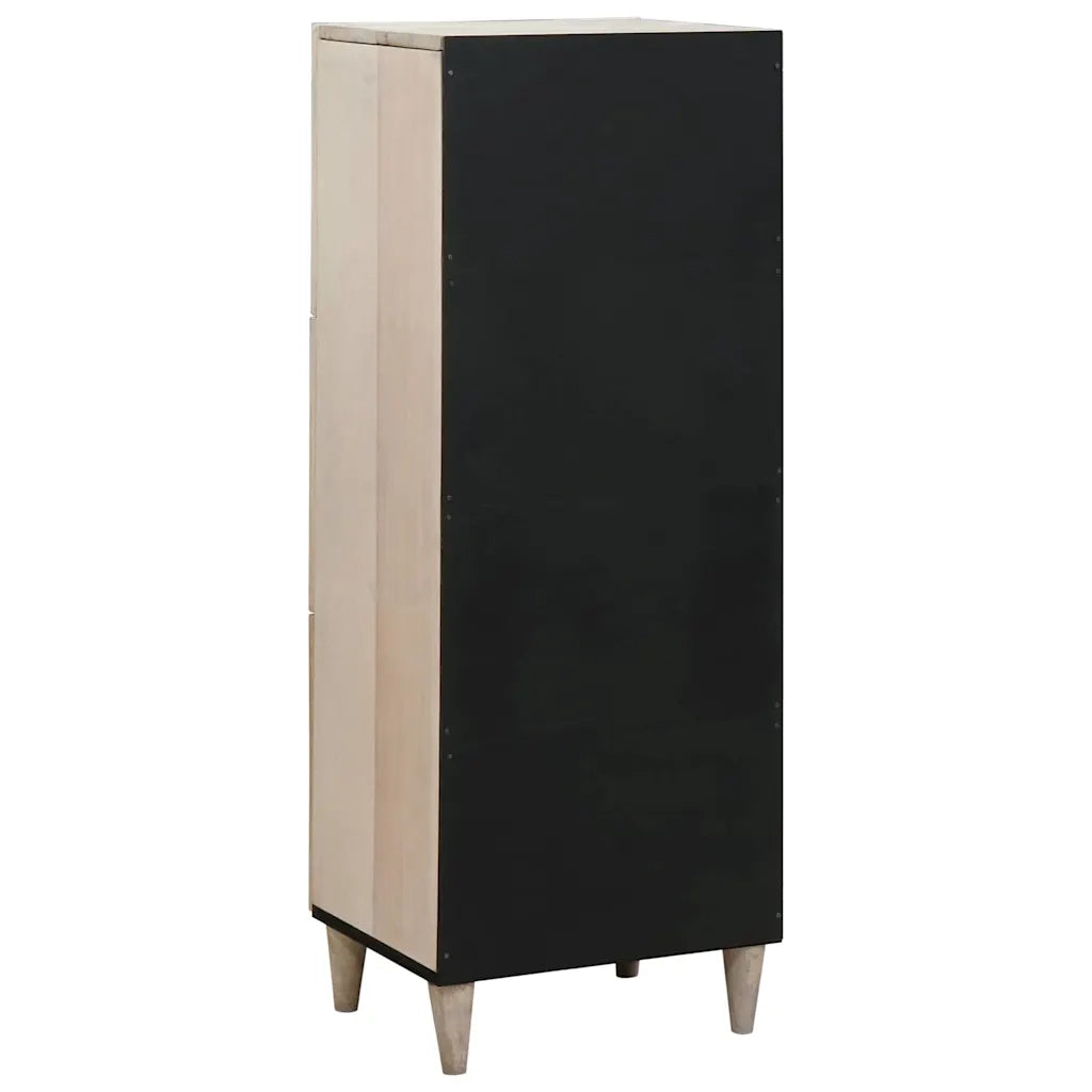 Credenza Bianco 40 x 33 x 110 cm legno massello di mango 4018145