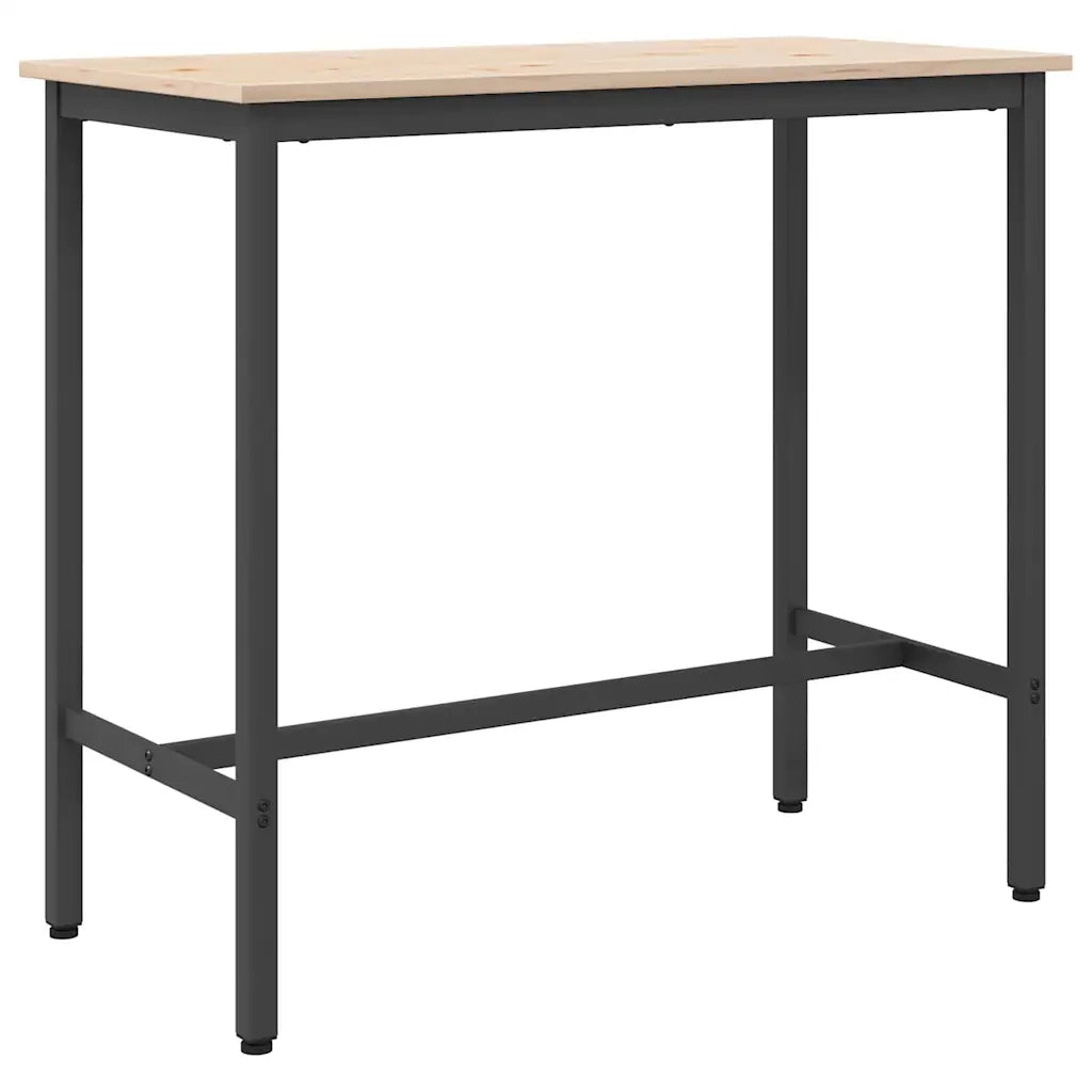 tavolo Naturale 100 x 50 x 91 cm Legno ingegnerizzato e acciaio CFW9971505