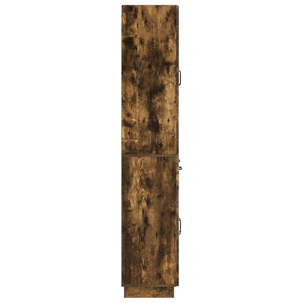 Set di armadi 2 pcs Rovere Fumo Legno ingegnerizzato