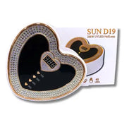 Trade Shop - Lampada Fornetto Per Unghie Sun D19 Uv Led 288w Forma A Cuore Decorata Display Digitale -