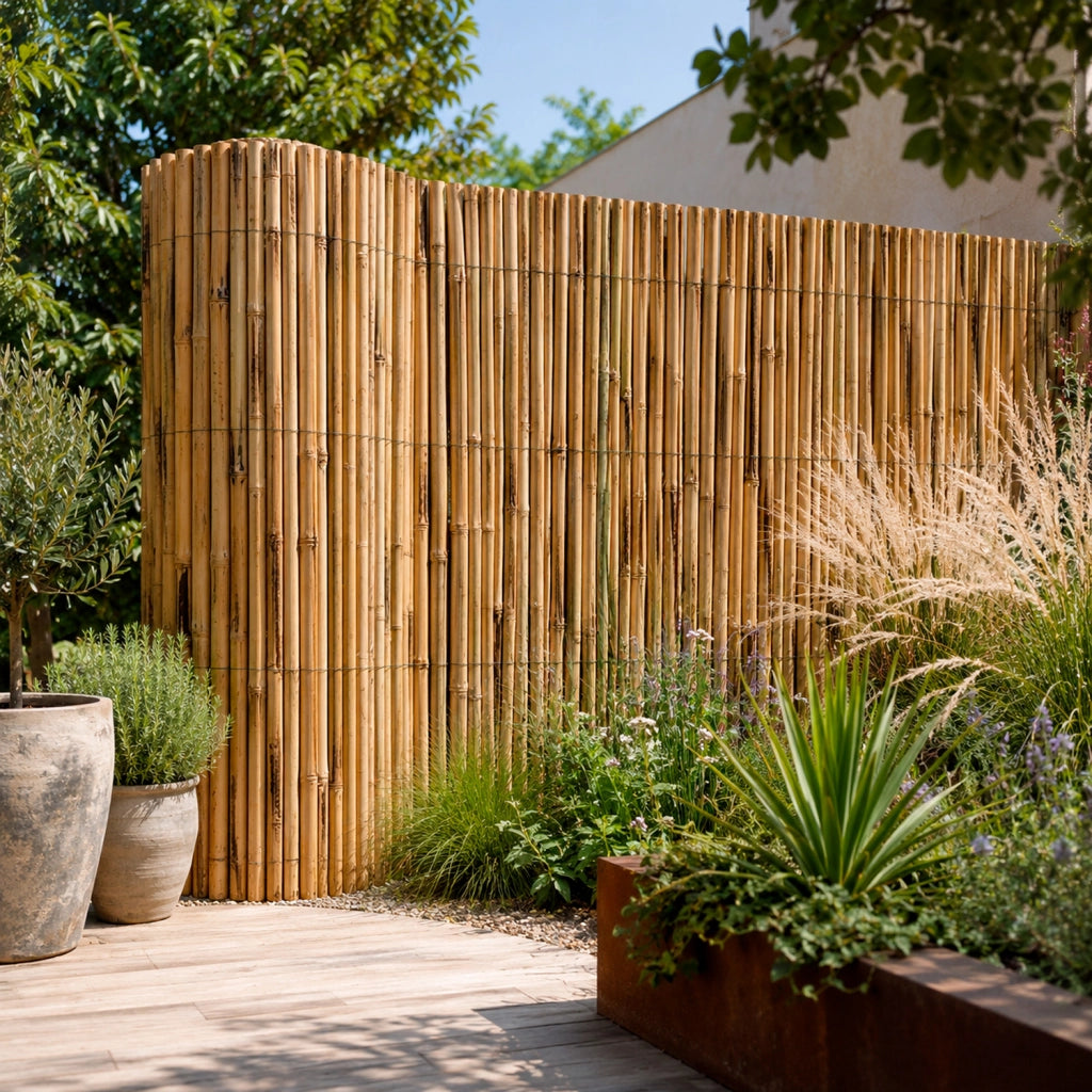 Arella In Bamboo Recinzione Ombreggiante E Schermatura Privacy Resistente Per Esterni Giardino Balcone Terrazzo Stabilimenti Balneari Facile Installazione Duratura E Decorativa 2.5 x 3 Metri