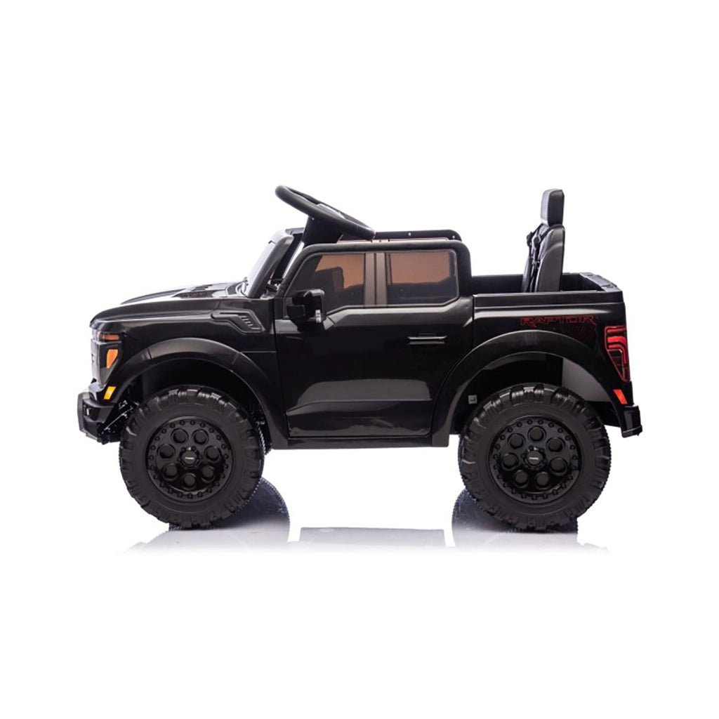 Macchina Elettrica per Bambini Ford Raptor 12V con Telecomando Bluetooth Luci LED e Tappetini Inclusi Nero