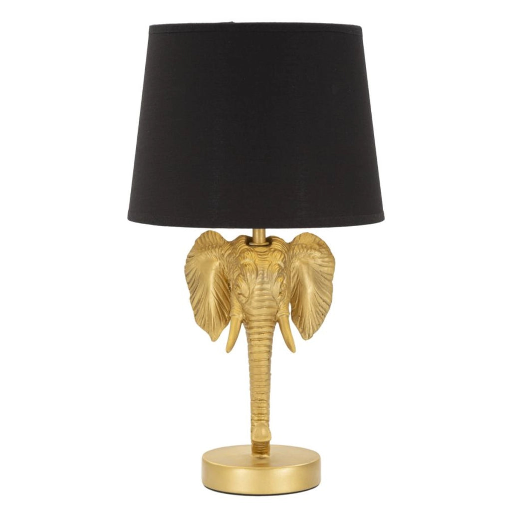 Lampada da Tavolo Elefante 1, Nero, Poliresina, 25x25x43 cm