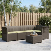 Divano da Giardino 5 Posti con Cuscini Stile Rattan PP 3444046