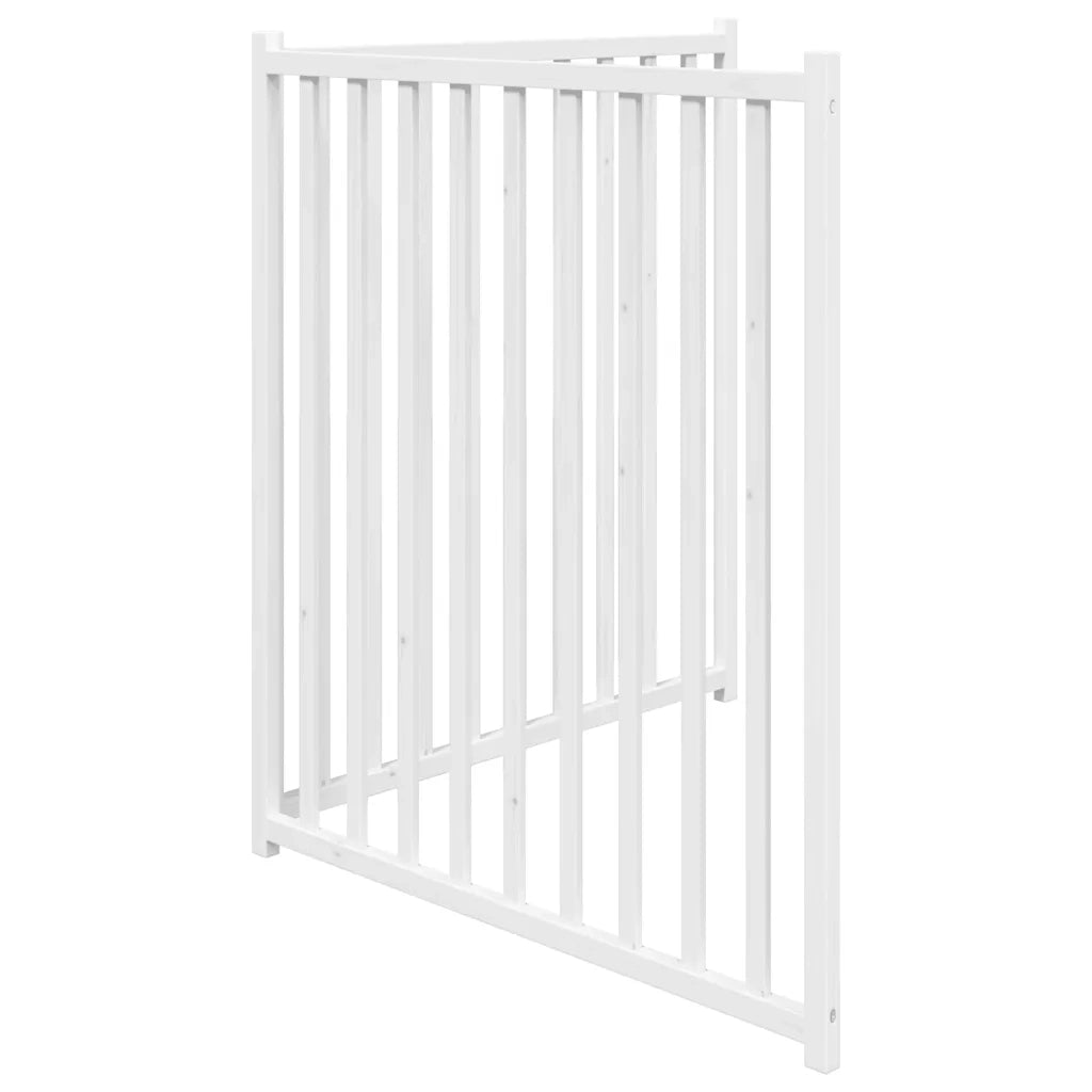 vidaXL Cancello Cani Pieghevole 2 Pannelli Bianco 160cm Massello Abete