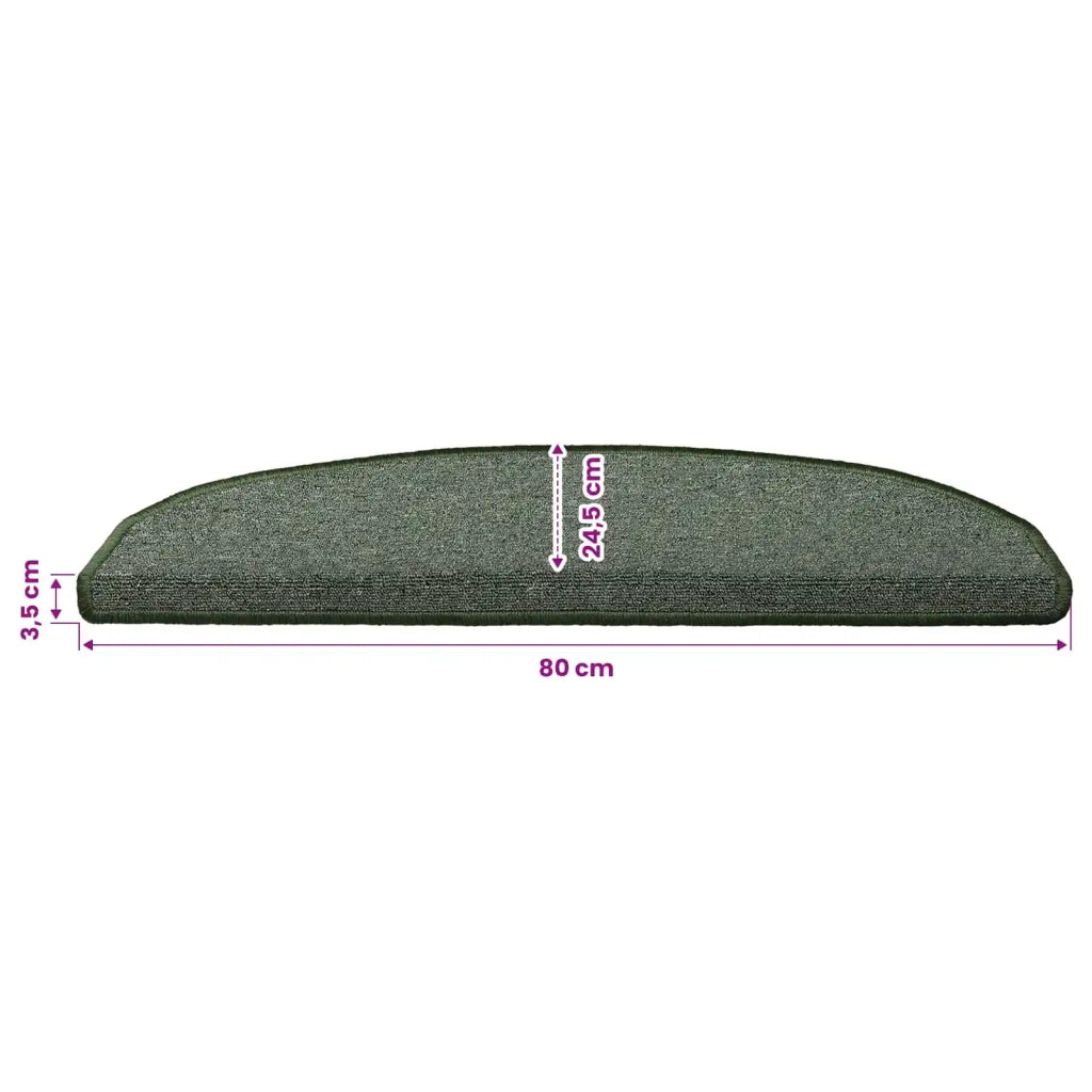 Tappetini per scale autoadesivi 15 pcs Verde Scuro