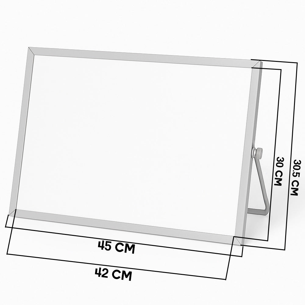 Lavagna Magnetica per Bambini 45x30,5cm da Tavolo Doppia Faccia Pennarelli e Cancellino Bianco