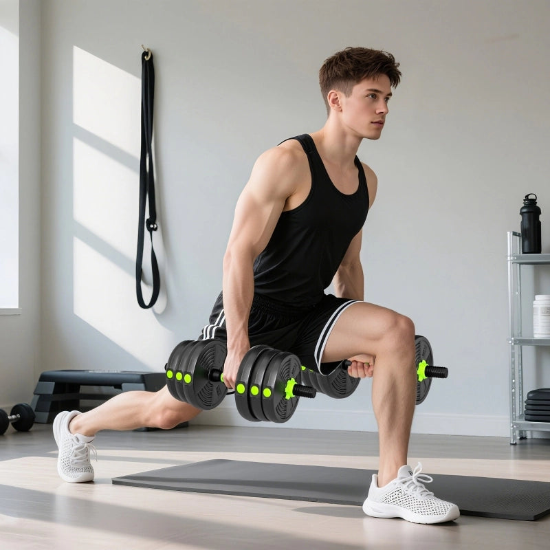 Set di manubri regolabili da 25 kg, set di manubri, bilancieri, set per allenamento con i pesi