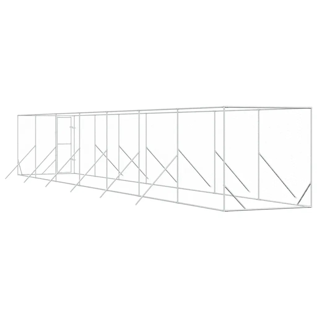 Cuccia per Cani da Esterno Argento 2x14x2 m Acciaio Zincato 3190454