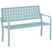 Panchina da Giardino ¨C Zephmum ¨C Blu, Acciaio, per 2 Persone