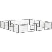 RECINTO PER CANI E CUCCIOLI CON 16 PANNELLI MODULABILI E 2 INGRESSI 80X1.5X60CM