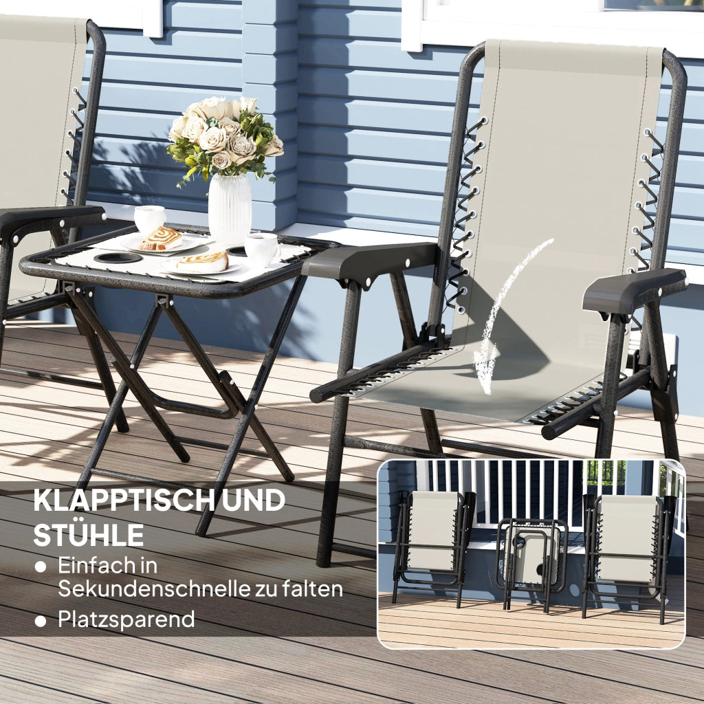 Set Bistrot 3 Pezzi in Acciaio ¨C zephmum ¨C Grigio Scuro