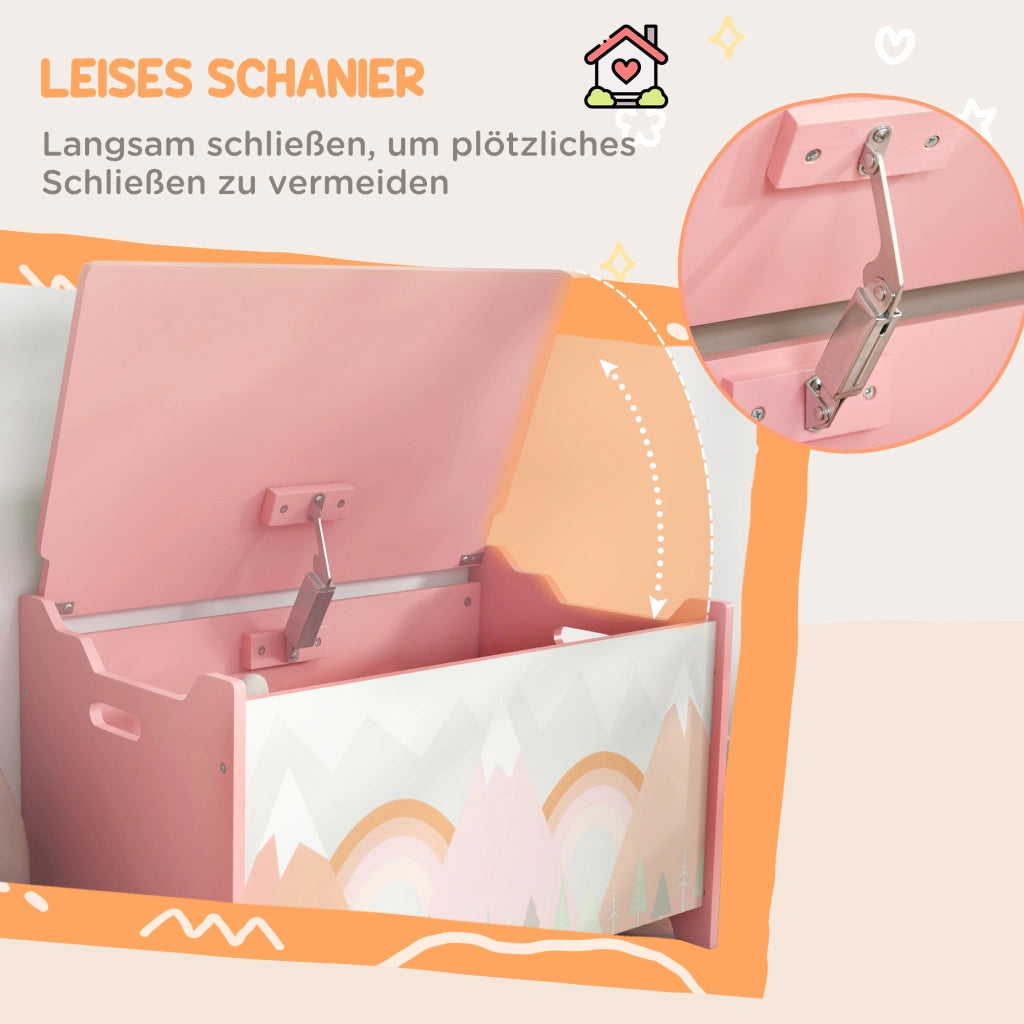 Cassa di stoccaggio con coperchio ¨C zephmum ¨C 60x37x39 cm rosa