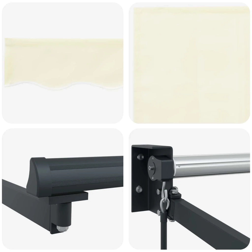 Tenda retrattile Crema 3,5 x 2 m 100% Poliestere e Alluminio