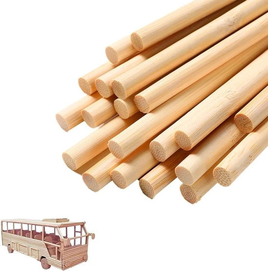 Bamboe stecche per artigianato - 30 pezzi - Bamboe naturale - 20 cm - Materiale DIY per artigianato con stecche in legno