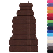 Set di asciugamani 12 pezzi FROGN Marrone 360 g/m² 137099