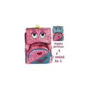 Trade Shop - Zaino Scuola Cartella Doppio Scomparto Elementari Medie Doppia Pattina Be Smart -