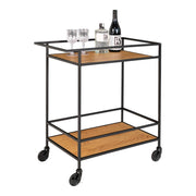 Carrello Vita, Marrone, Metallo, 68x40x79 cm