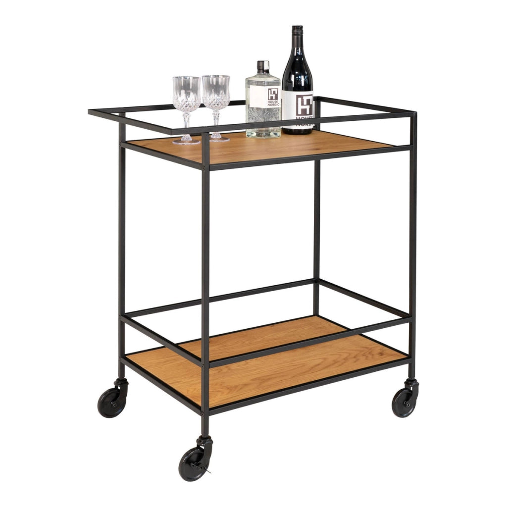 Carrello Vita, Marrone, Metallo, 68x40x79 cm