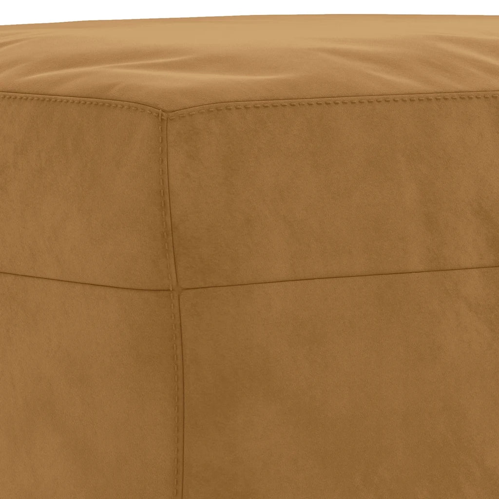 Poggiapiedi Marrone 60x50x41 cm in Velluto cod mxl 71292