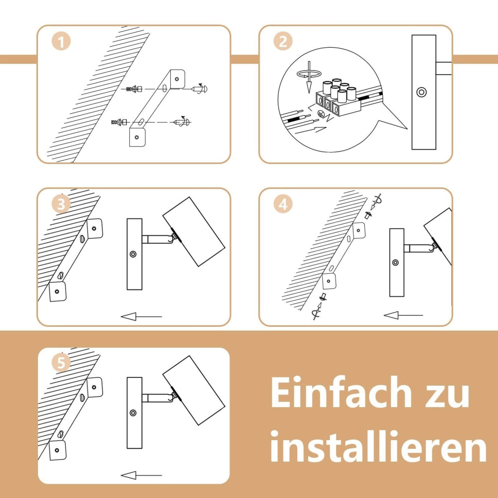 ZMH Faretto LED a soffitto Faretto a soffitto GU10 Lampada LED a soffitto orientabile a 330° Moderna