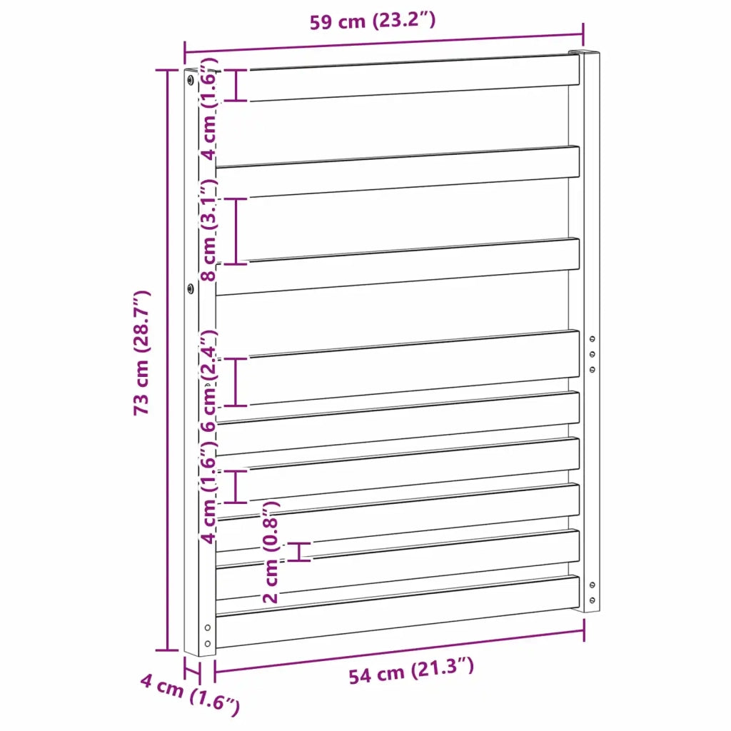 Modulo Braccioli 2 pz Bianco 59 x 4 x 73 cm 901521