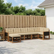 Set di divani da esterno con cuscino 7 pcs Naturale e Beige 3382089