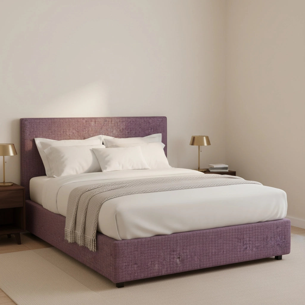 Carlisle, Letto Piazza e Mezza Sfoderabile Made in Italy, Viola Lilla
