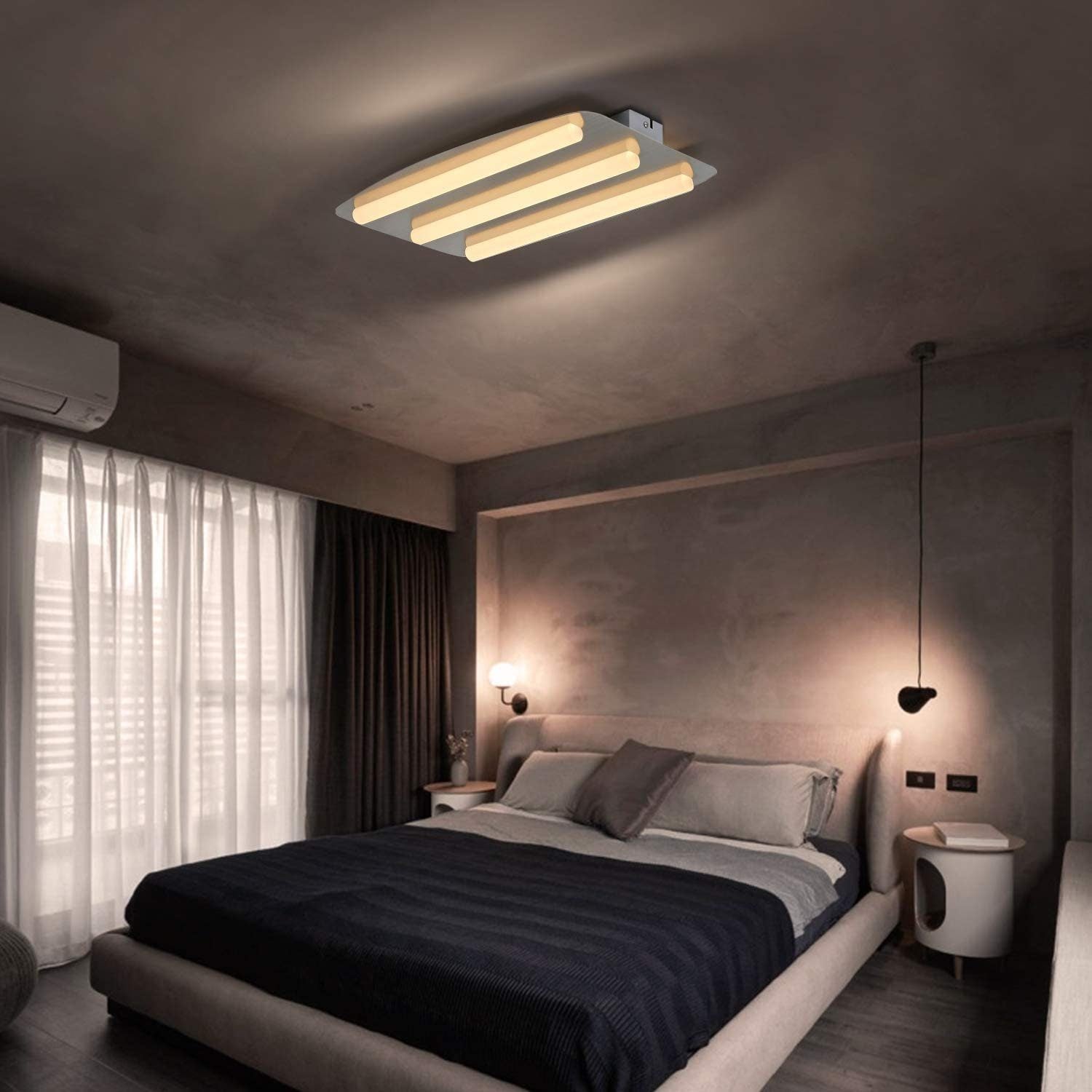 ZMH Lampada da soffitto LED nichel acrilico per interni cucina anche parete