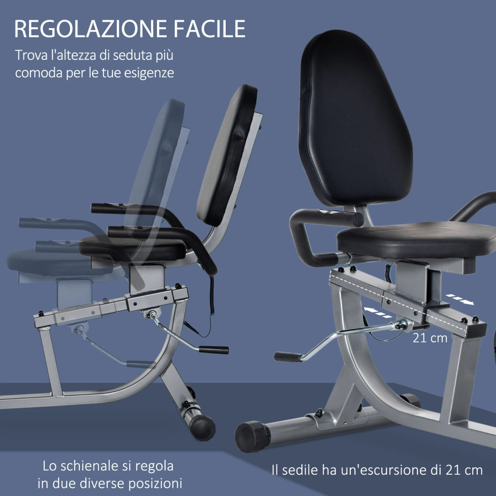 Cyclette Orizzontale Recumbent ¨C zephmum ¨C 122-137x62x103 cm