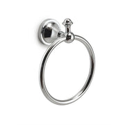 PORTA SALVIETTE AD ANELLO DA PARETE IN ACCIAIO INOX CROMATO MODELLO NEVIS - DIM. CM (LXPXH): 18X8,2X21 - CROMATO  - GDY