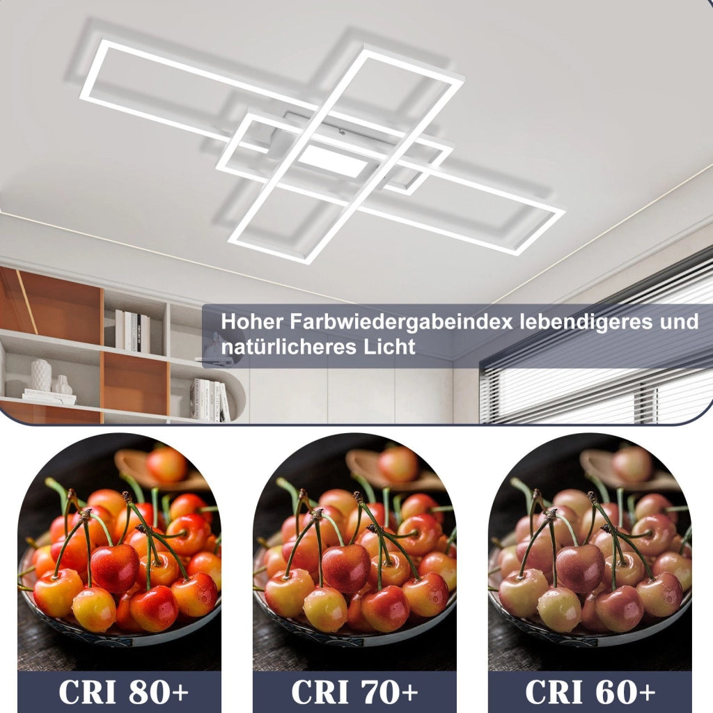 ZMH Lampada da soffitto plafoniera LED 50W design moderno telecomando per soggiorno