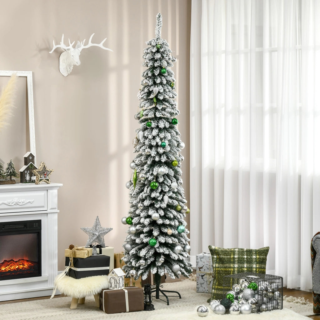 Albero di Natale Artificiale 210 cm ¨C zephmum ¨C Effetto Neve 490 Rami Verde Interni