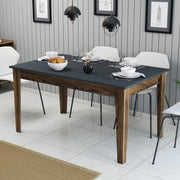 Viverone, Tavolo Fisso 6 Posti, 145x88x75h cm Marrone Noce