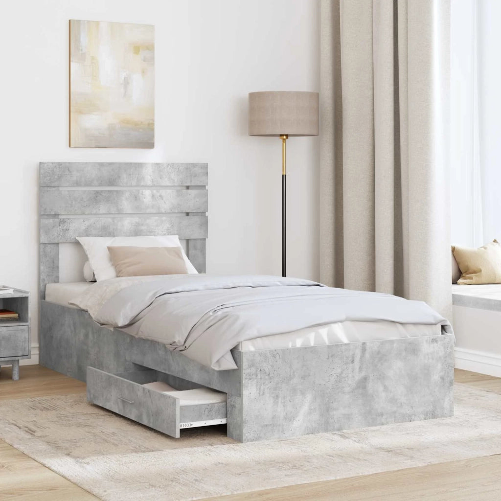 Struttura del letto con cassetto con testiera Legno multistrato