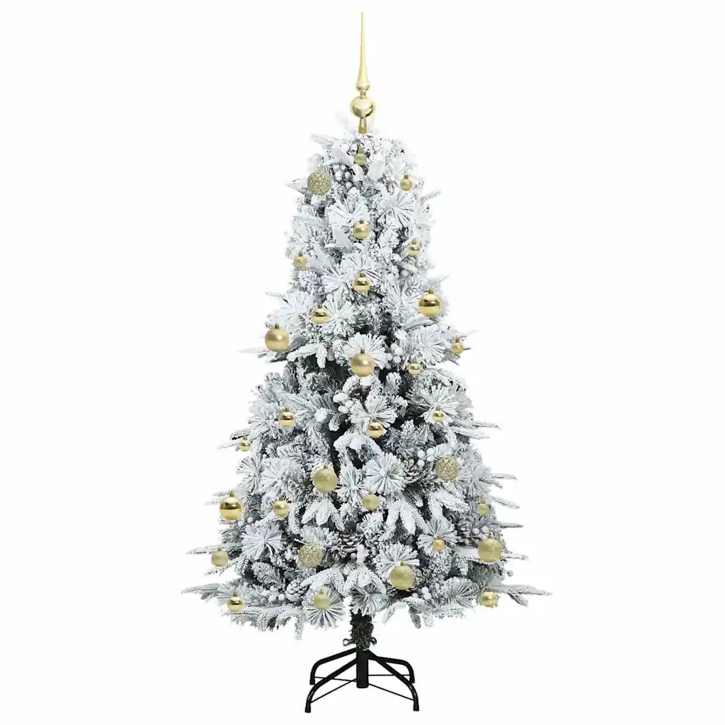 Albero di Natale Artificiale con Rami Pieghevoli Bianco 150 cm 3397475