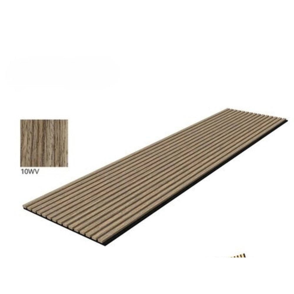 Trade Shop - Pannello Acustico Mdf Effetto Legno 600x2400 Mm Fonoassorbente A Doghe -
