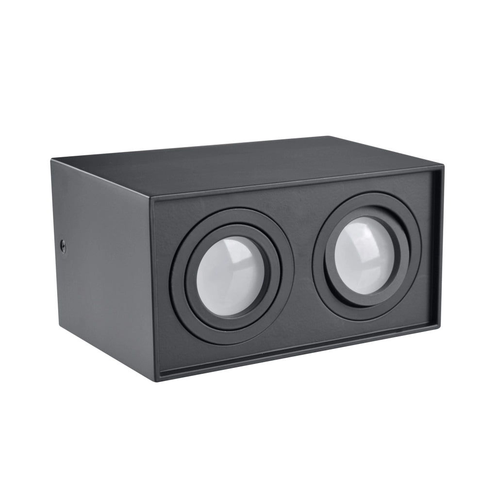Plafoniera spot superficie nera 2xGU10 Polux Hadar Q2