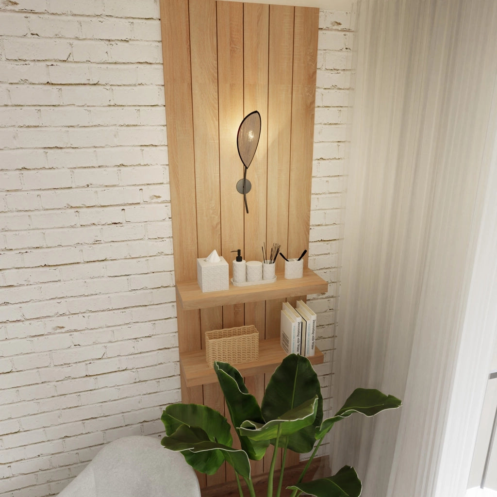 Applique Nordica 1 Luce Ares In Acciaio Nero E Rattan