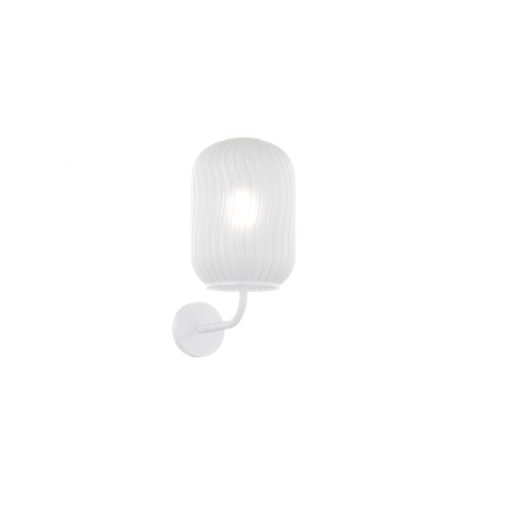 APPLIQUE CROMO 1 LUCE VETRO BIANCO FOG 1181CR-AT-BF