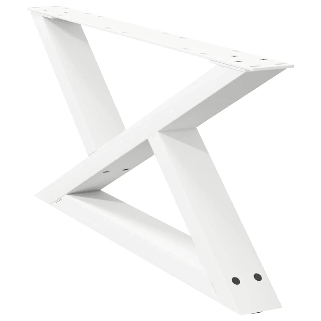 Set di 2 gambe regolabili per tavolino da caffè dal design moderno 70 x 30 cm in acciaio bianco 02_0056979