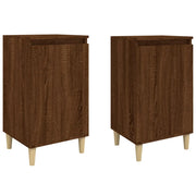 Set di 2 Comodini | Armadio da Notte | Mobiletto da notte Rovere Marrone 40x35x70 cm in Legno Multistrato
