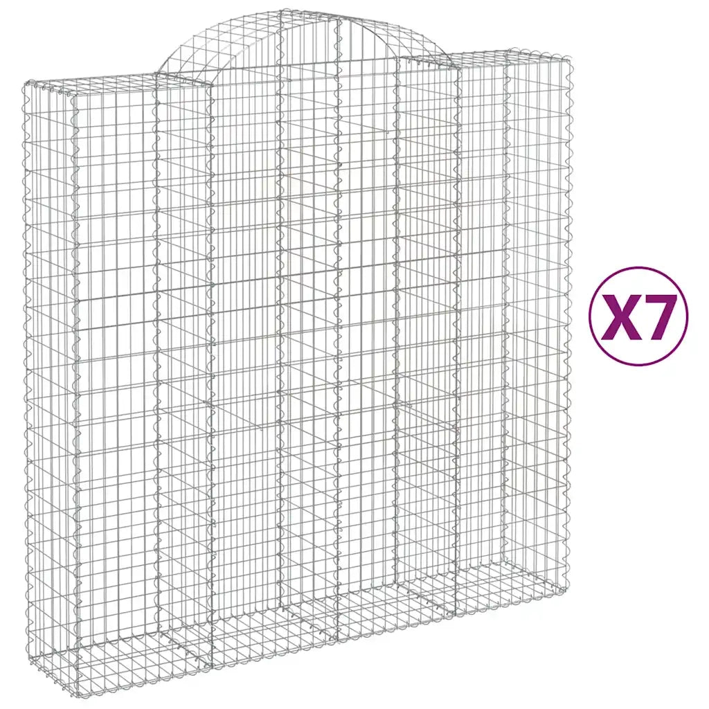 Cesti Gabbioni ad Arco 7 pz 200x50x200/220 cm Ferro Zincatocod mxl 100095